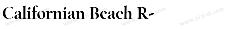 Californian Beach R字体转换 Californian Beach R字体转换